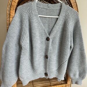 Bubble sleeve cardigan